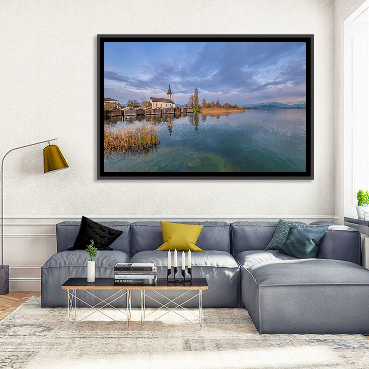Busskirch Church on Lake Obersee Wall Art
