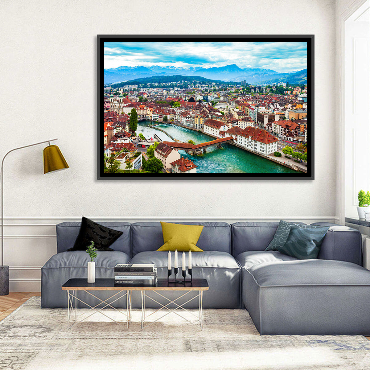 Lucerne Chapel Bridge View Wall Art