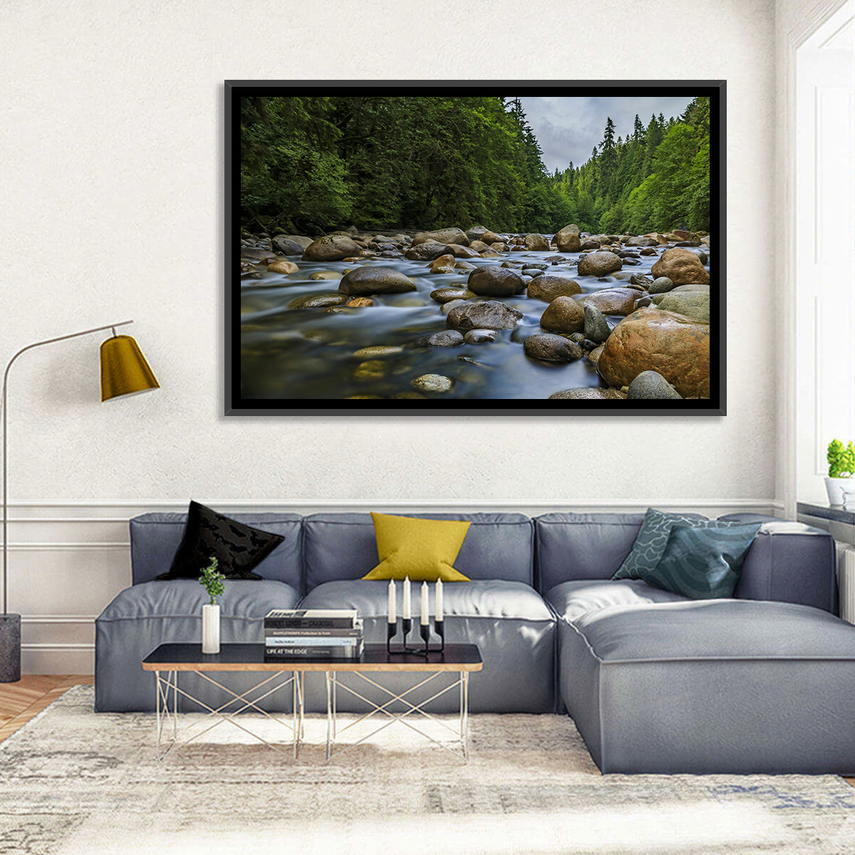 Lynn Canyon Riverbed Forest Wall Art