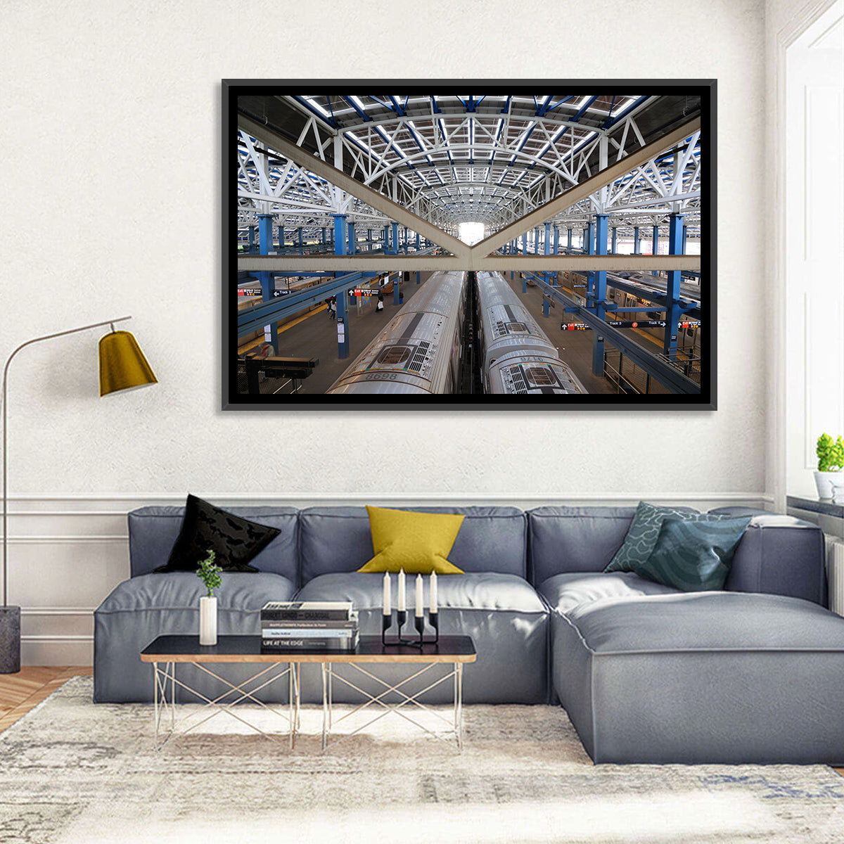 Stillwell Avenue Station Platform Perspective Wall Art in a room, landscape