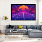 Dusk Highway Cityscape Wall Art
