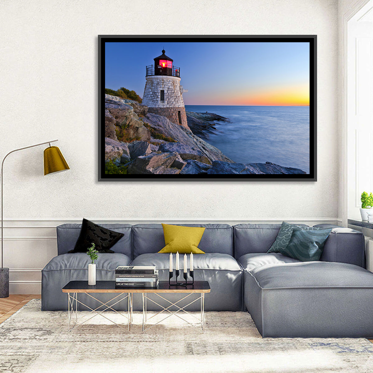 Castle Hill Lighthouse at Dusk Wall Art