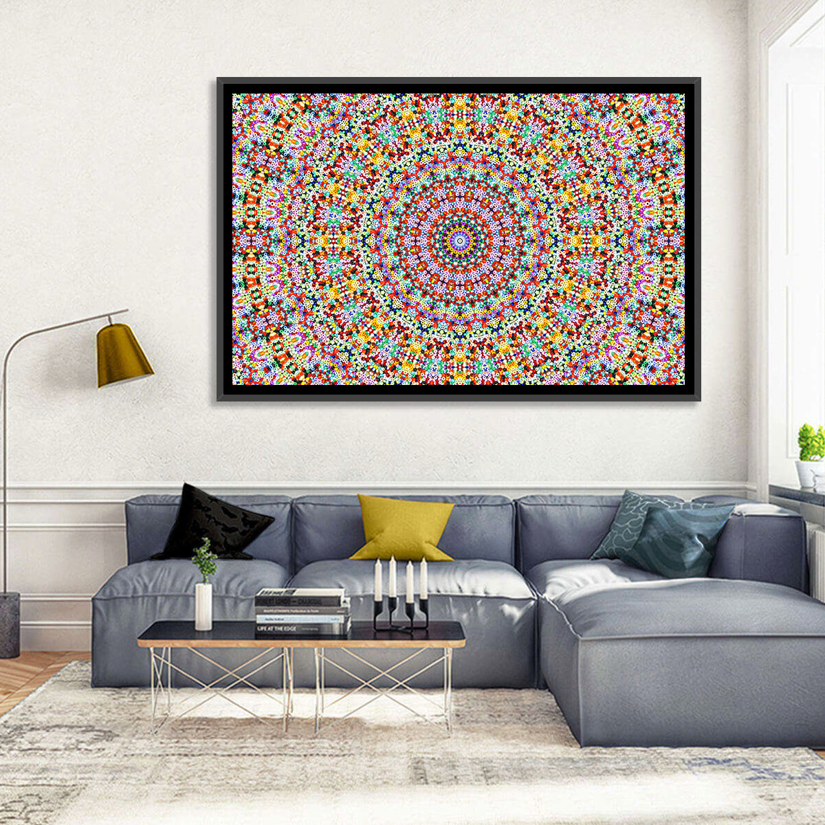 Beaded Kaleidoscope Mandala Wall Art