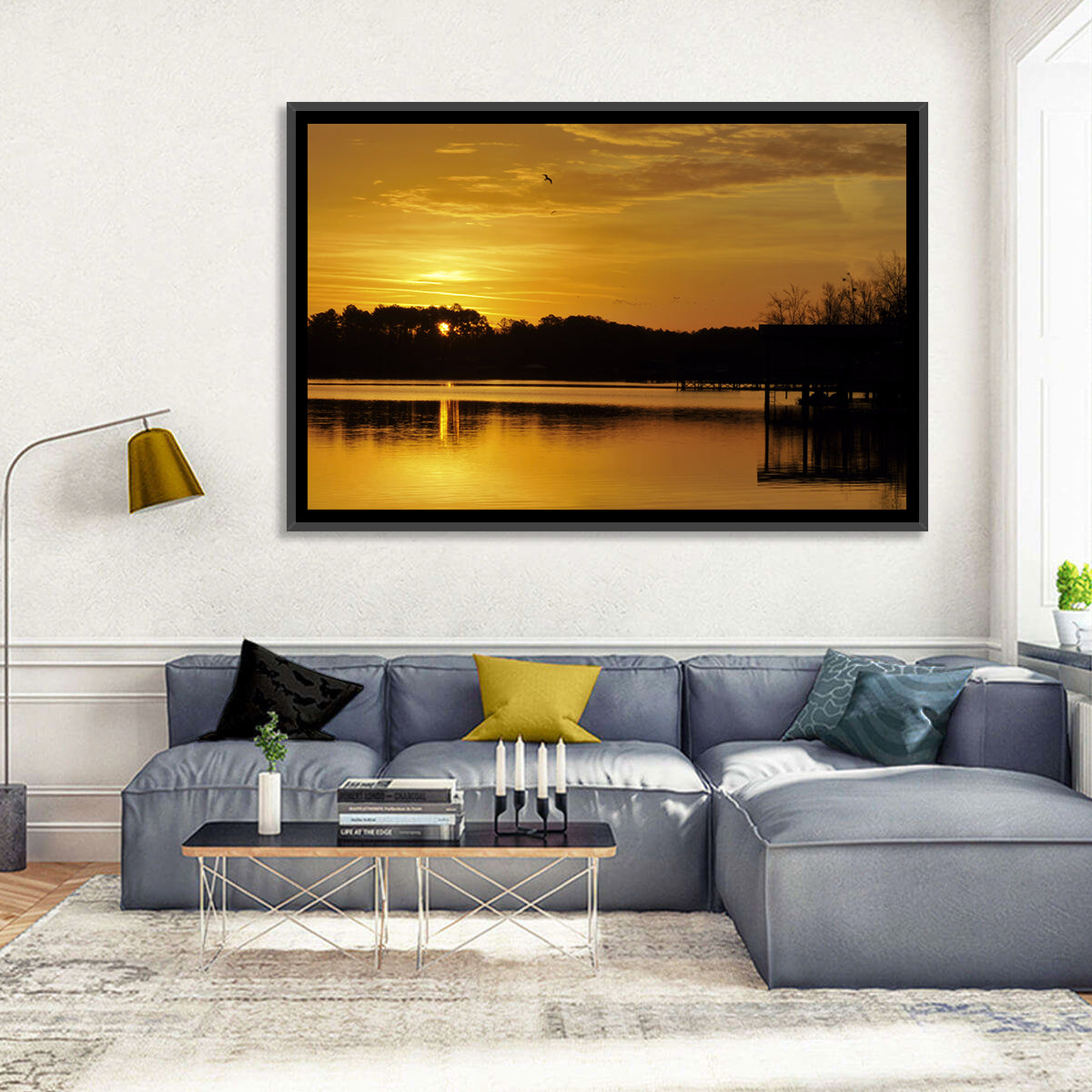 Lake Weiss Sunset Reflection Wall Art