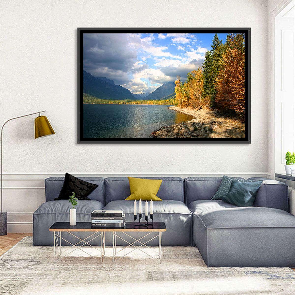 Lake Mcdonald Autumn Shoreline Wall Art