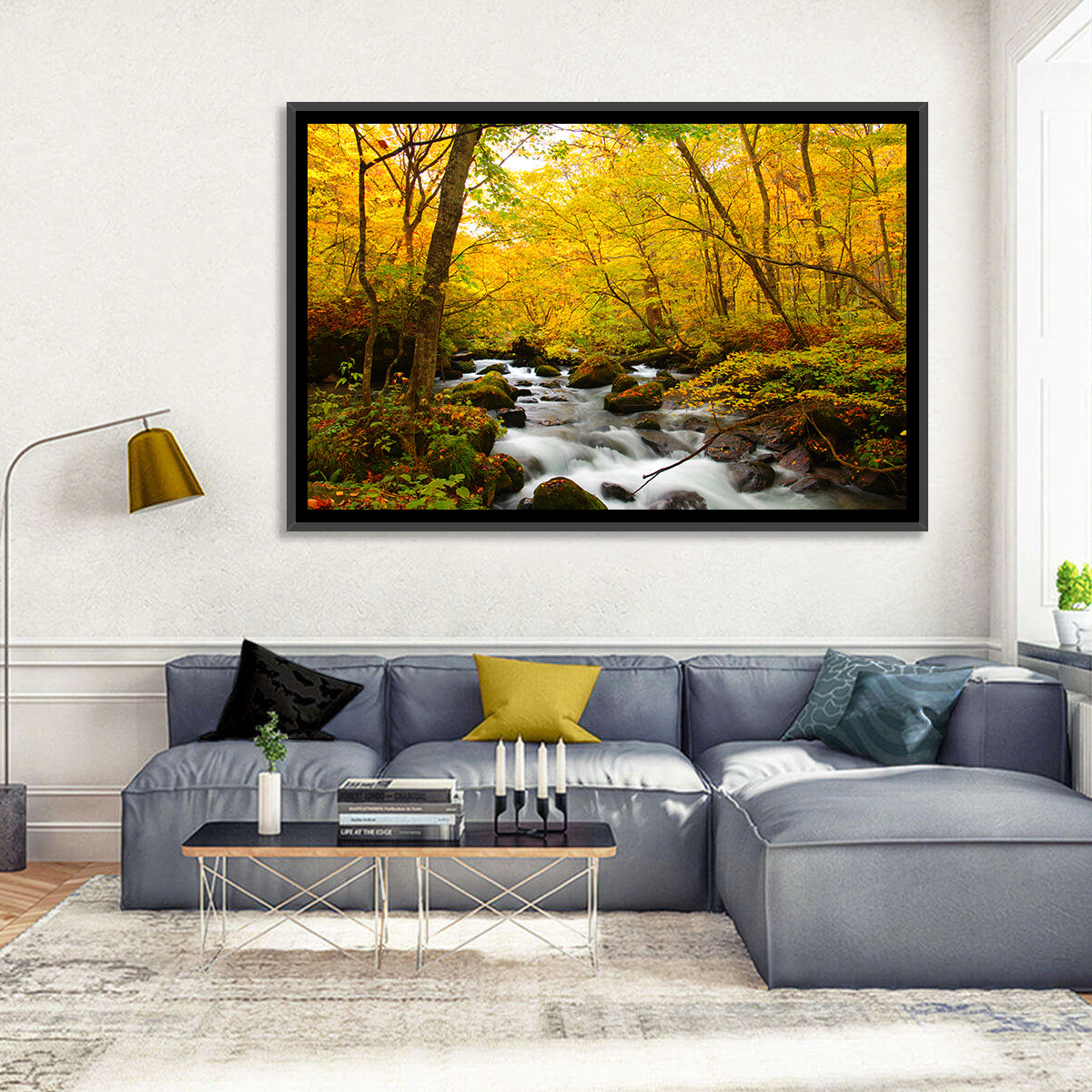 Oirase River Wall Art in a room, landscape