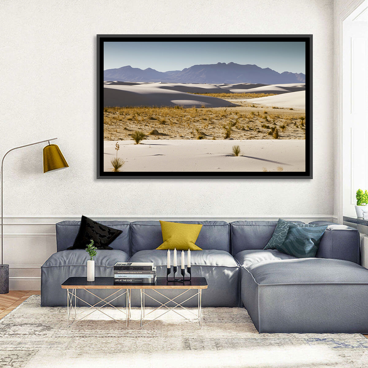 White Sands Dunes, New Mexico Wall Art in a room, landscape