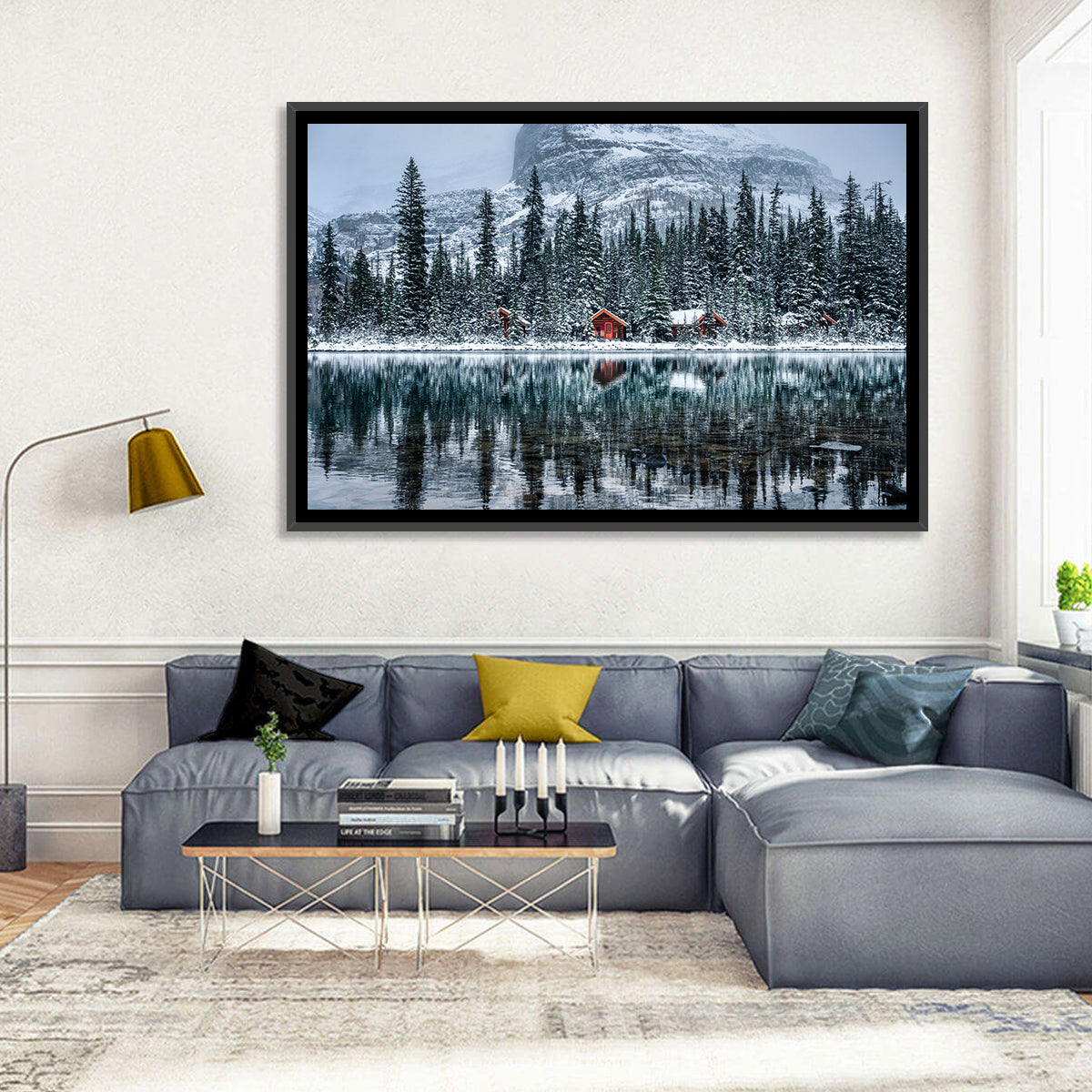 Lake O Hara Winter Reflection Wall Art