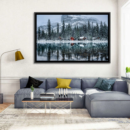 Lake O Hara Winter Reflection Wall Art