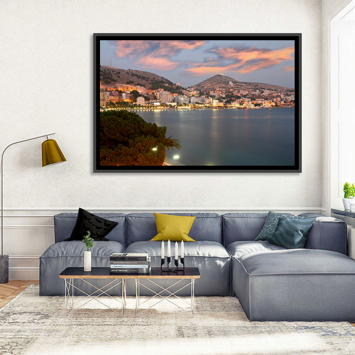 Sarandë Bay at Dusk Wall Art
