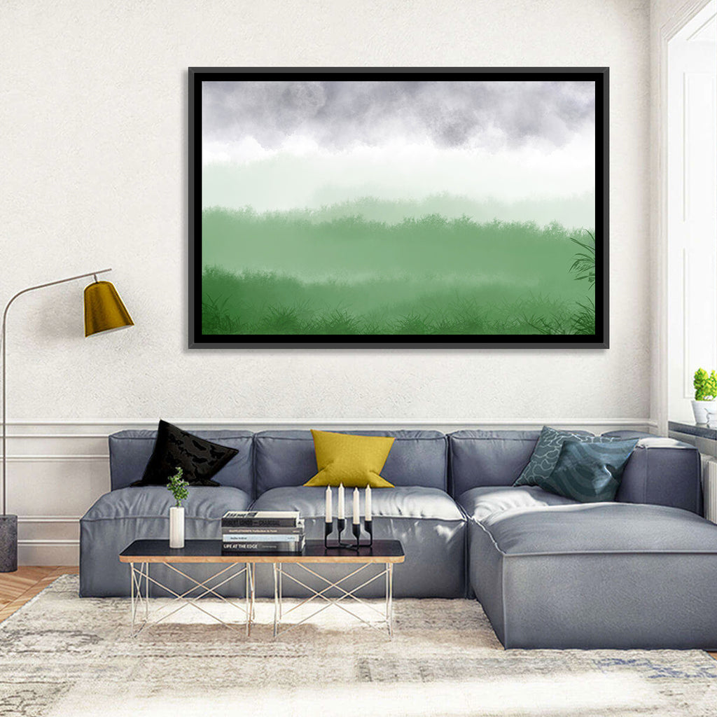 Misty Green Fields Wall Art