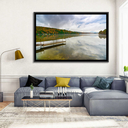 Misty Dock at Lake Squam Wall Art