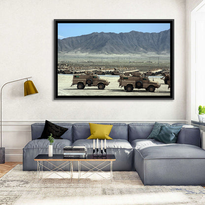 Mrap Vehicles in Desert Landscape Wall Art