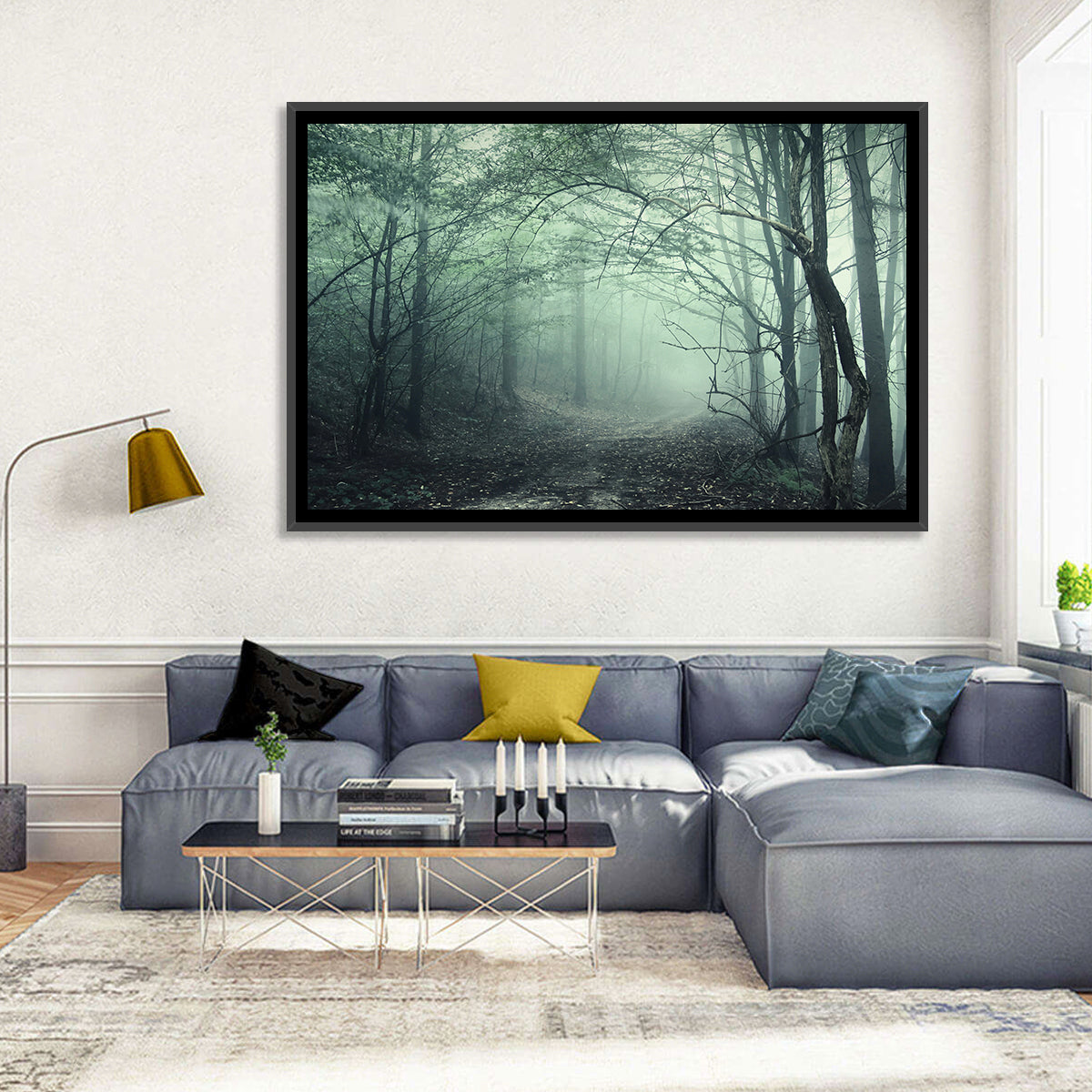 Misty Forest Path Wall Art