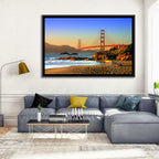 Golden Hour at the Golden Gate Bridge Wall Art