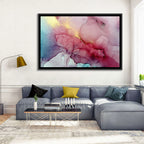 Pink and Gold Fluid Abstract Wall Art