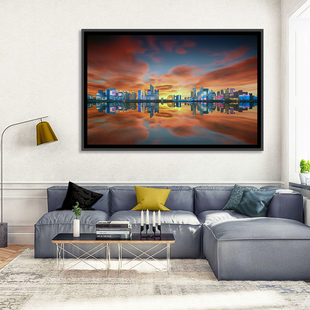 Hangzhou Golden Sphere Skyline at Dusk Wall Art