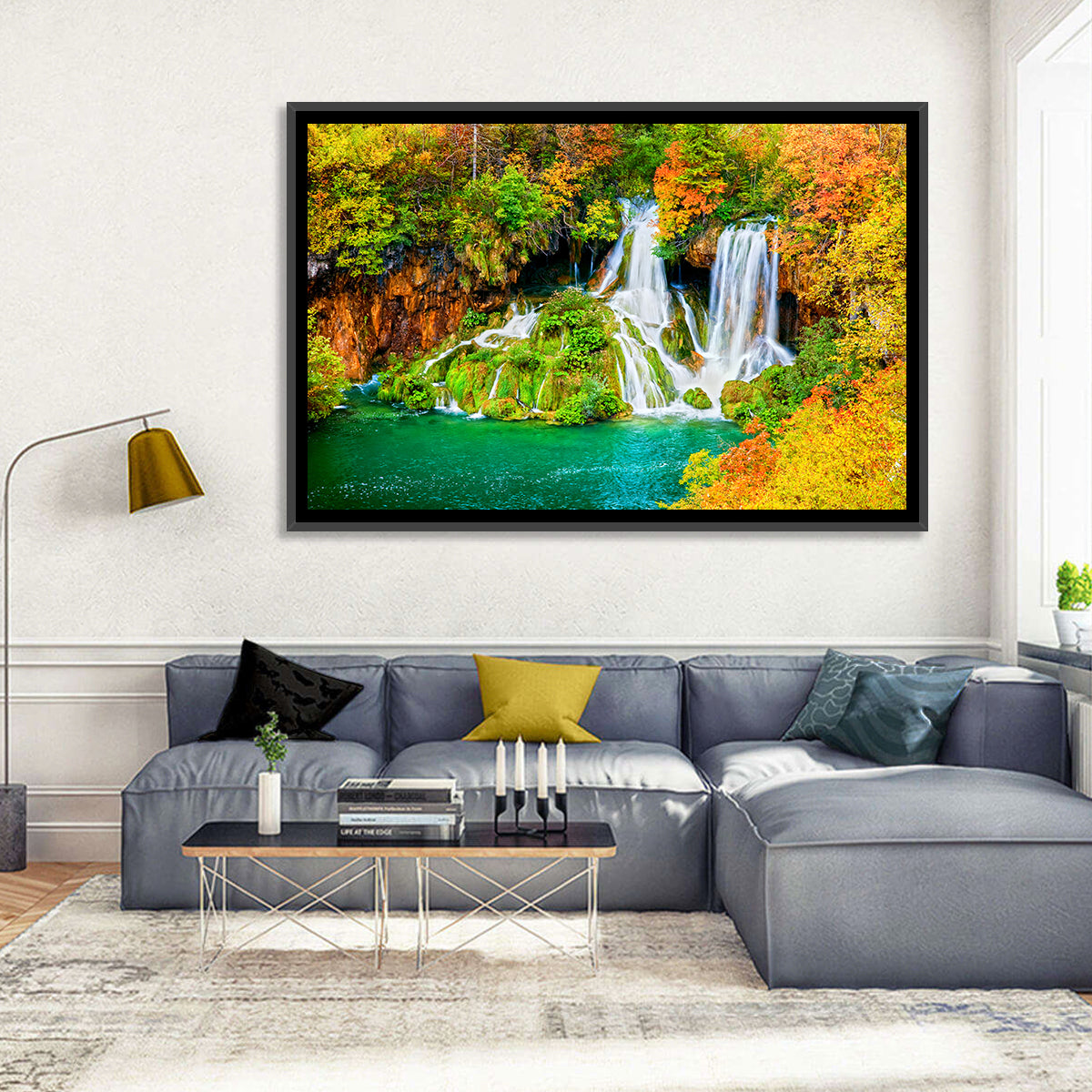 Plitvička Jezera Autumn Falls Wall Art