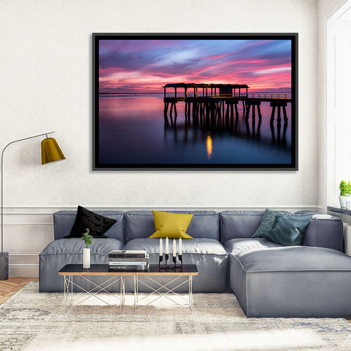 Jekyll Island Dusk Pier Wall Art