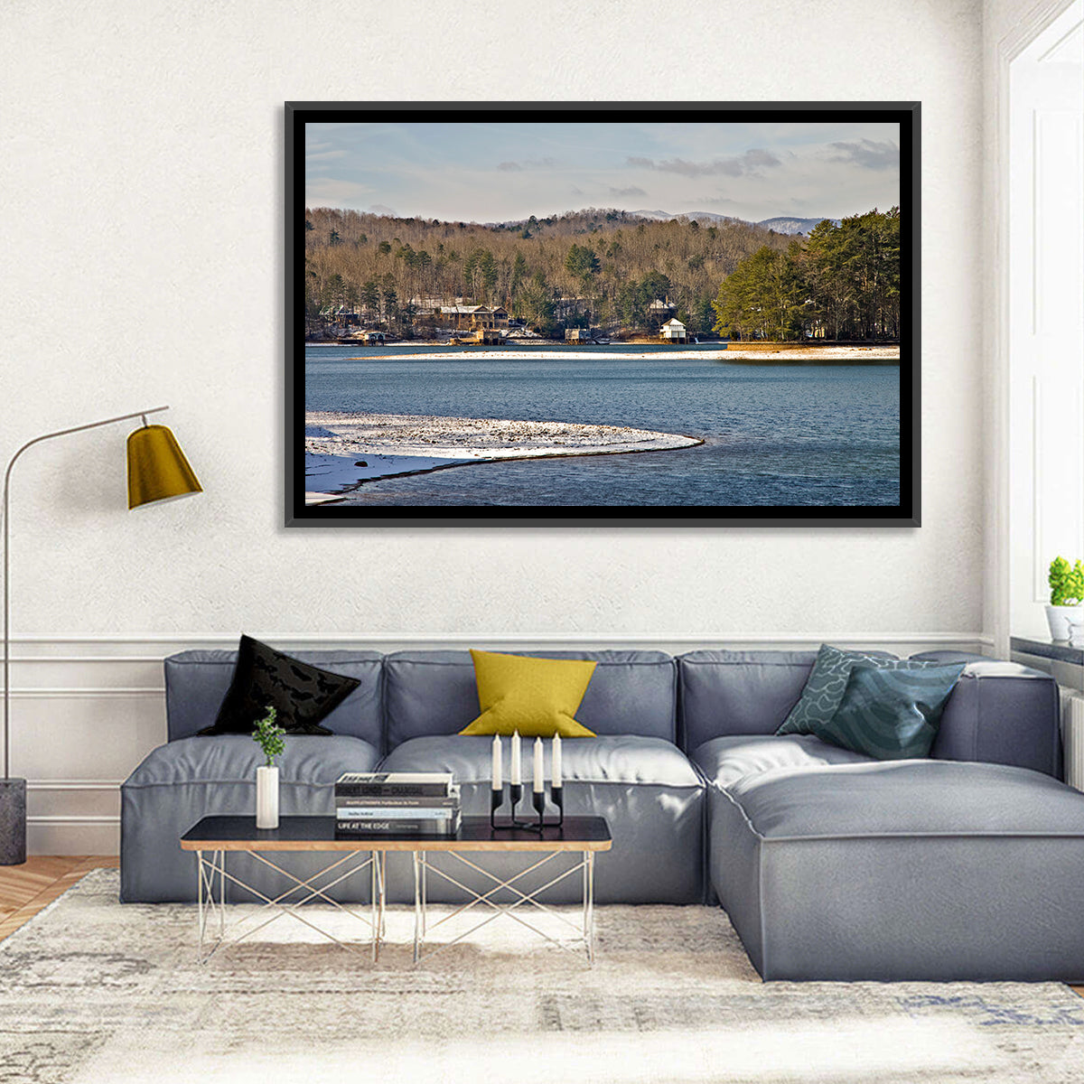 Lake Burton Winter Shoreline Wall Art