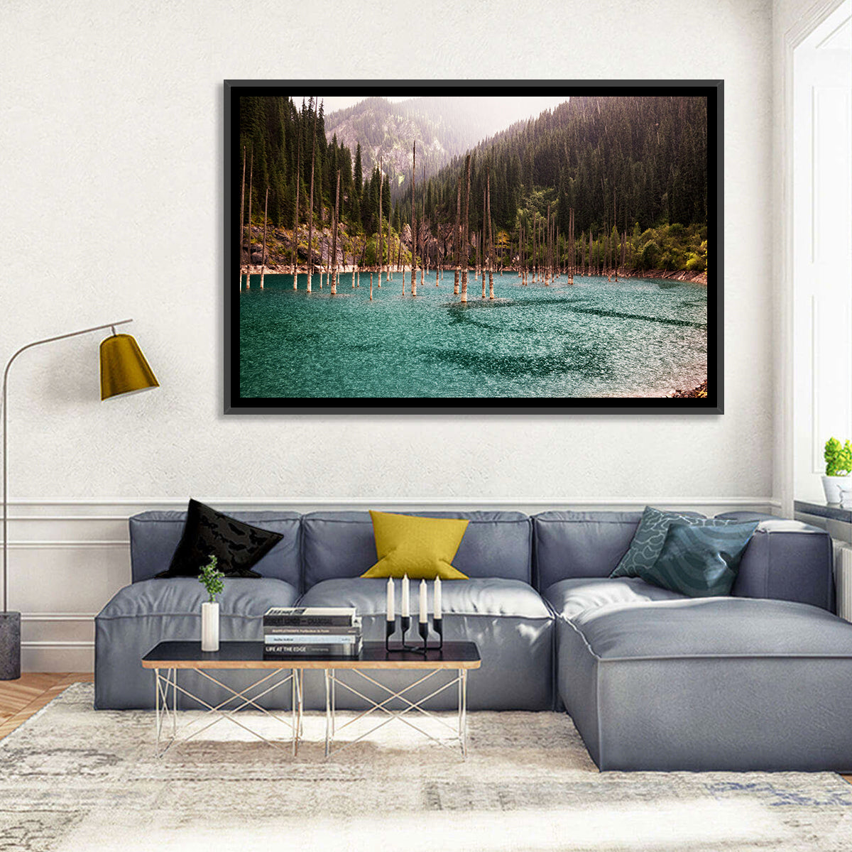 Kaindy Lake Submerged Spruces Wall Art