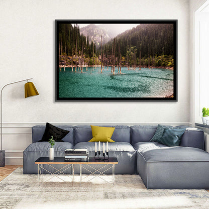 Kaindy Lake Submerged Spruces Wall Art