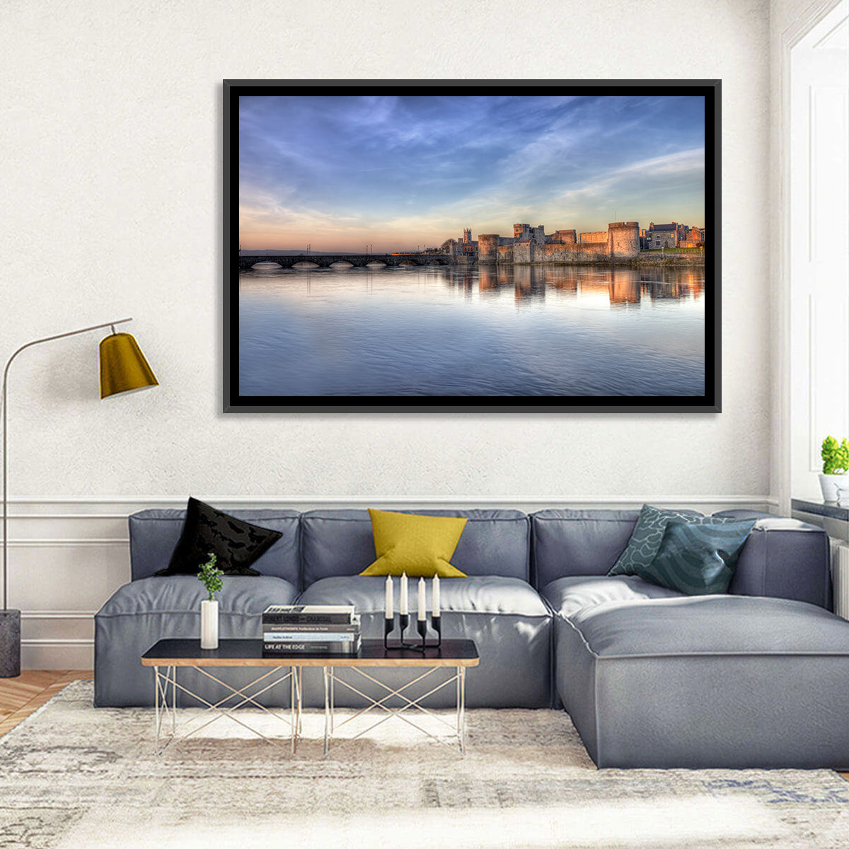 King John's Castle at Sunset Wall Art in a room, landscape