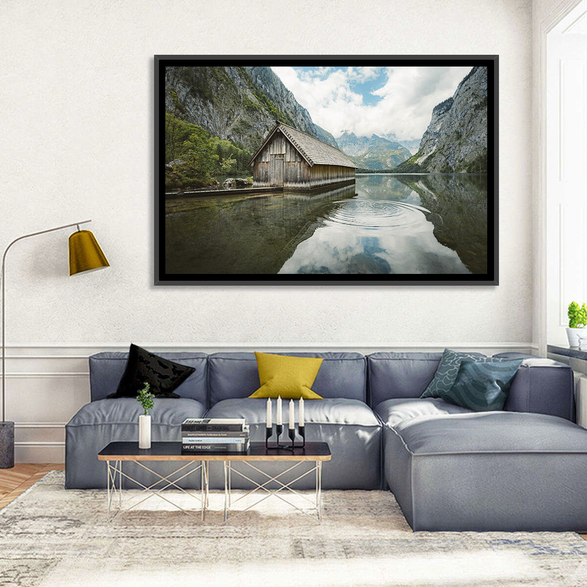 Königssee Boathouse at Obersee Wall Art