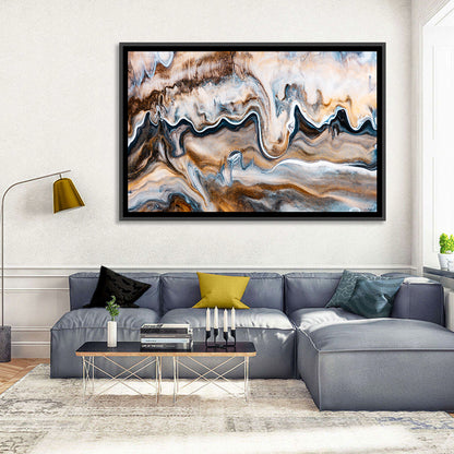 Marbled Gold Swirl Wall Art