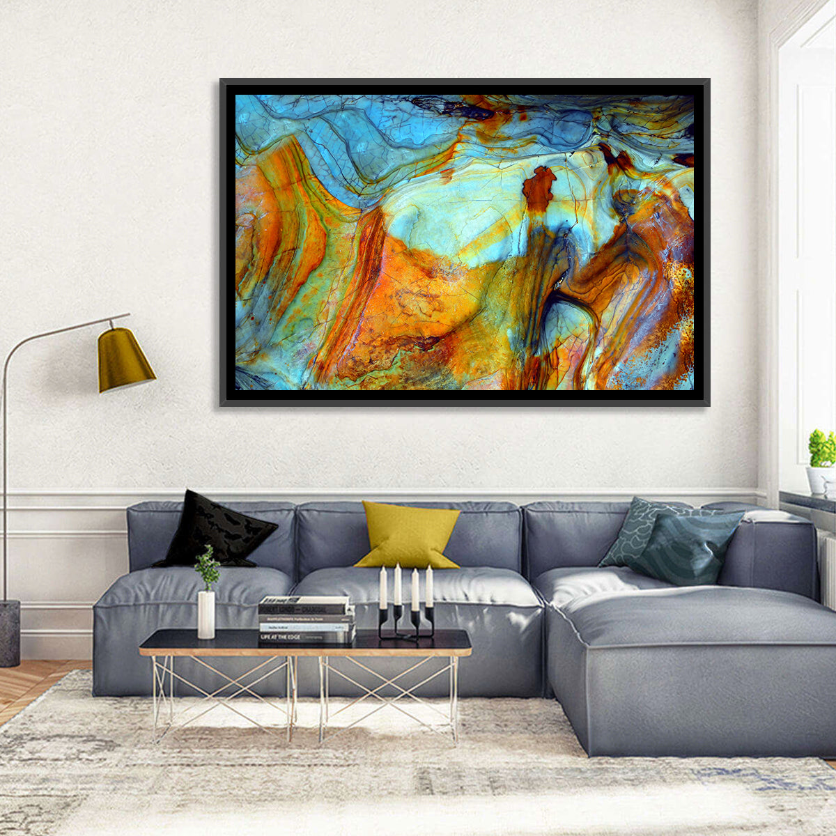 Agate-inspired Rock Pattern Wall Art