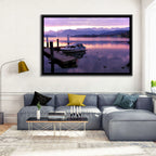 Lake Lucerne Pier at Dusk Wall Art
