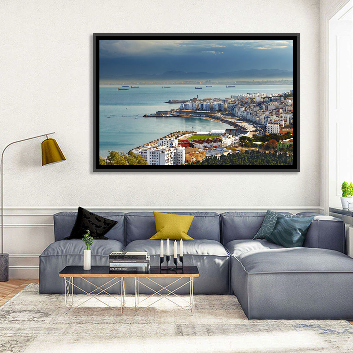 Bab El Oued Bay, Algiers Wall Art in a room, landscape