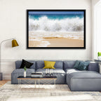 Breaking Wave Over Wet Sand Wall Art