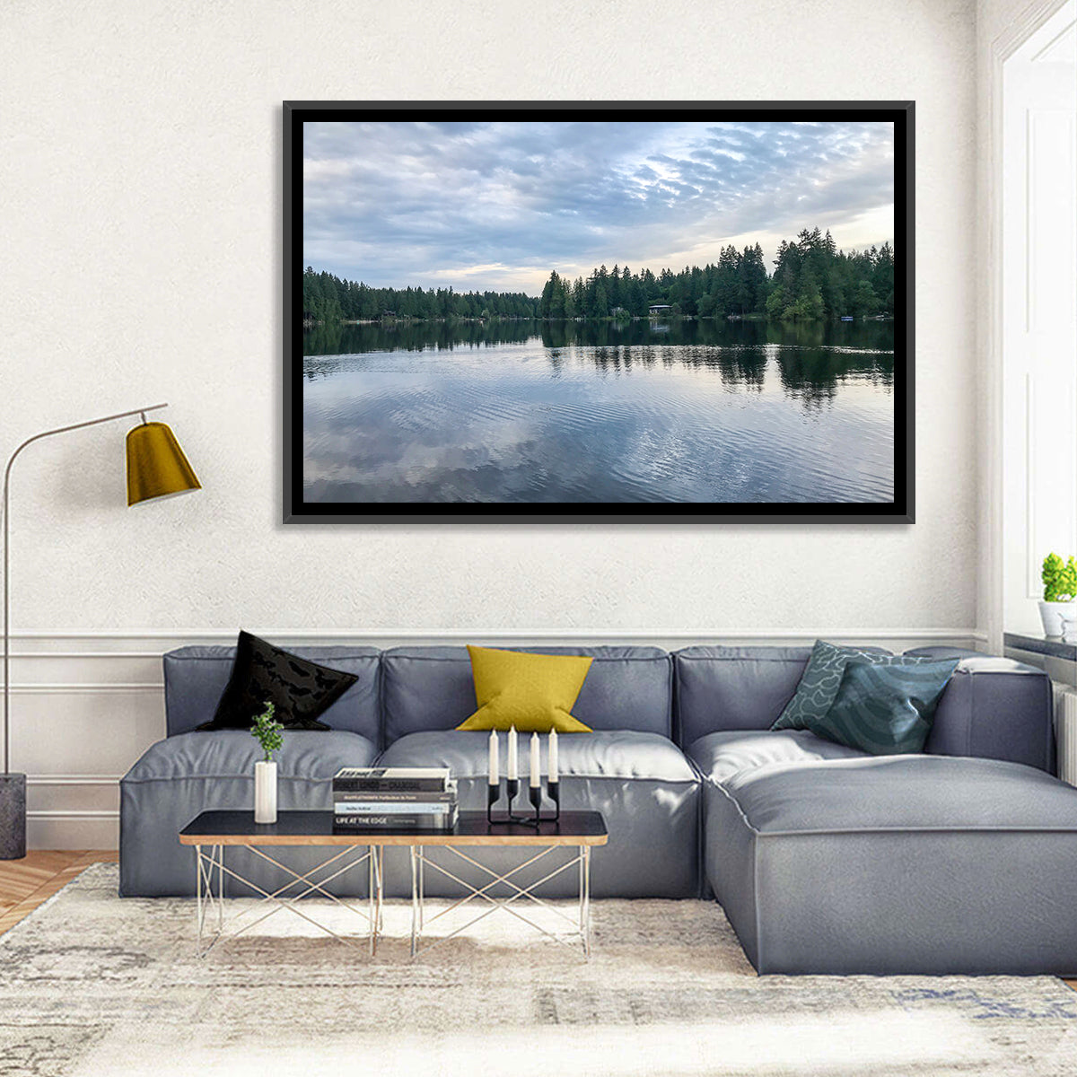 Beaver Lake Park Sunrise Reflection Wall Art