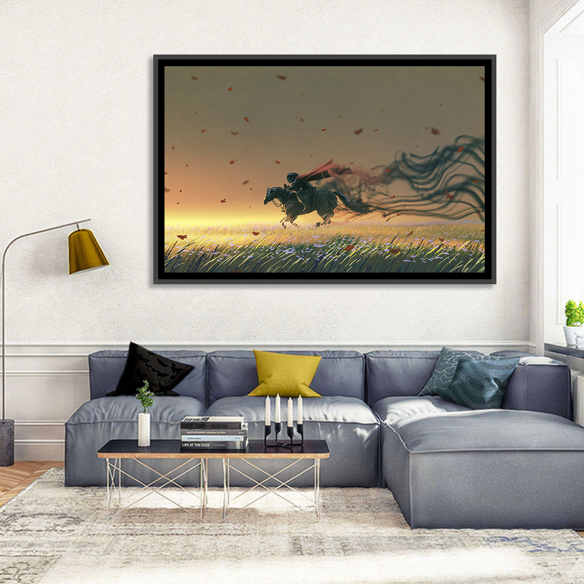 Unstoppable Knight with Red Cape Wall Art