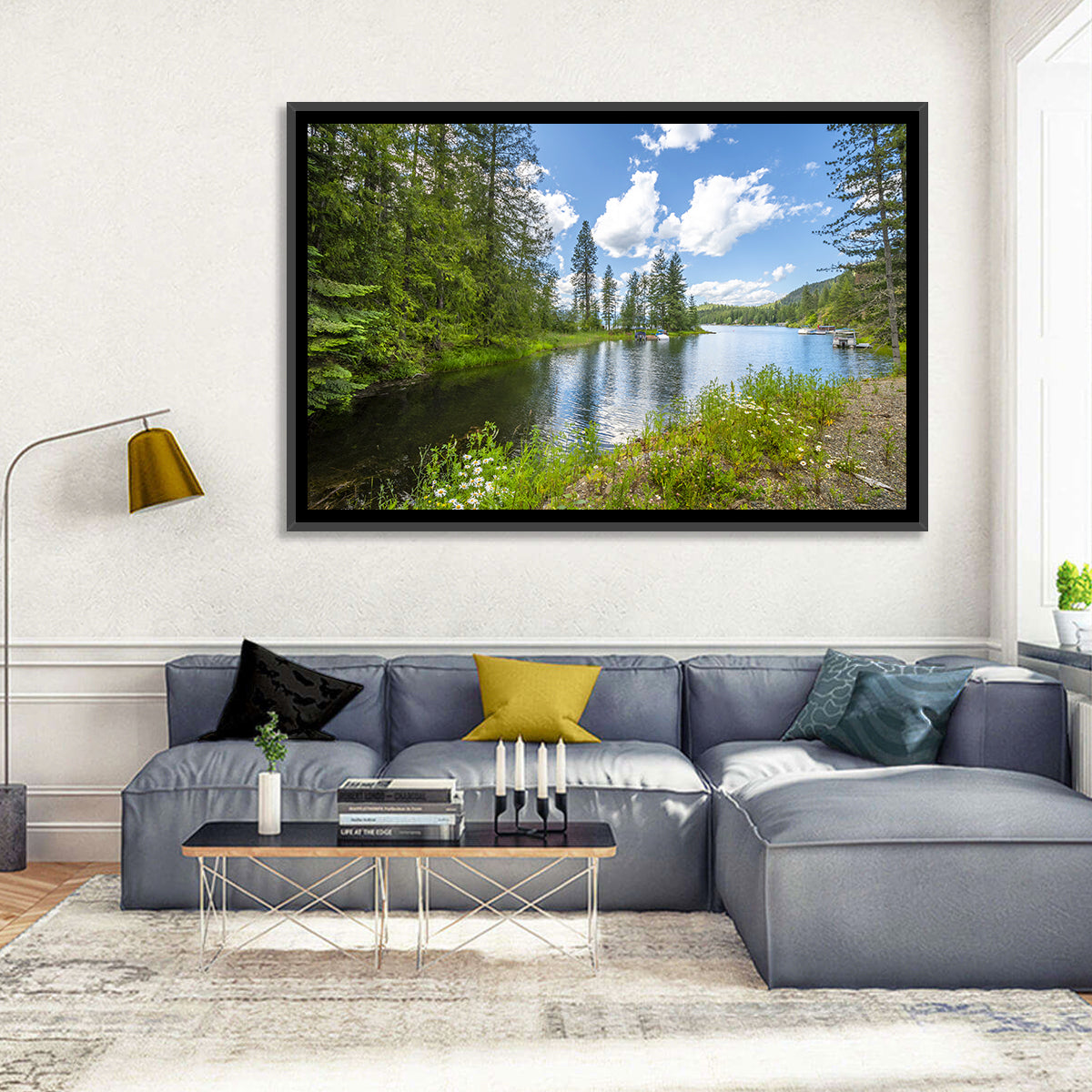Lake Pend Oreille Wildflower View Wall Art