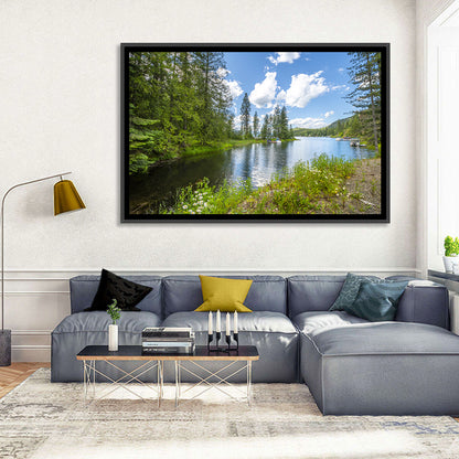 Lake Pend Oreille Wildflower View Wall Art