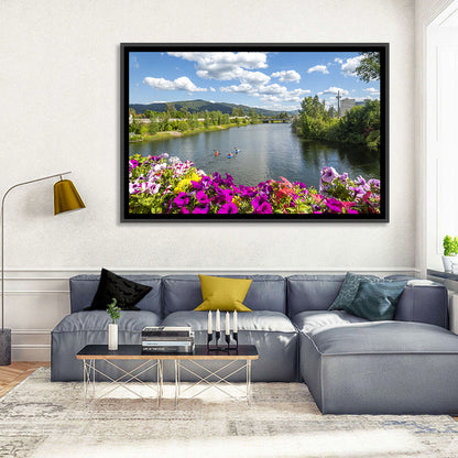Sand Creek River with Petunias Wall Art