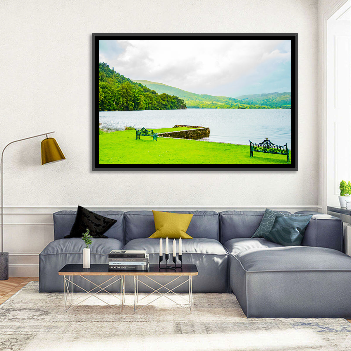 Ullswater Lakeside Benches Wall Art