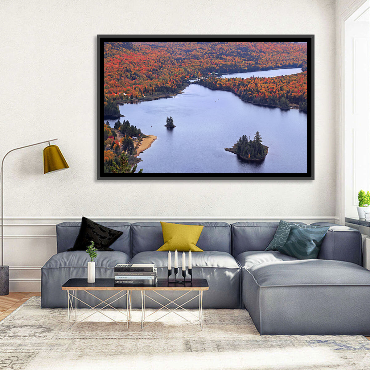 Lake Monroe Aerial with Islands Wall Art