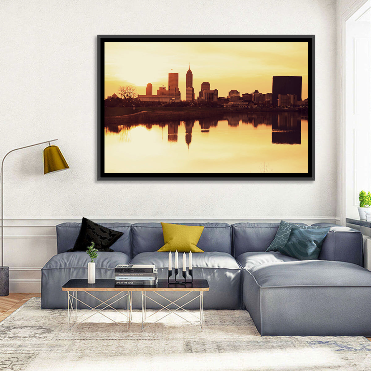 Indianapolis Golden Hour Skyline Wall Art