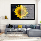 Sunflower Smile Typography Wall Art