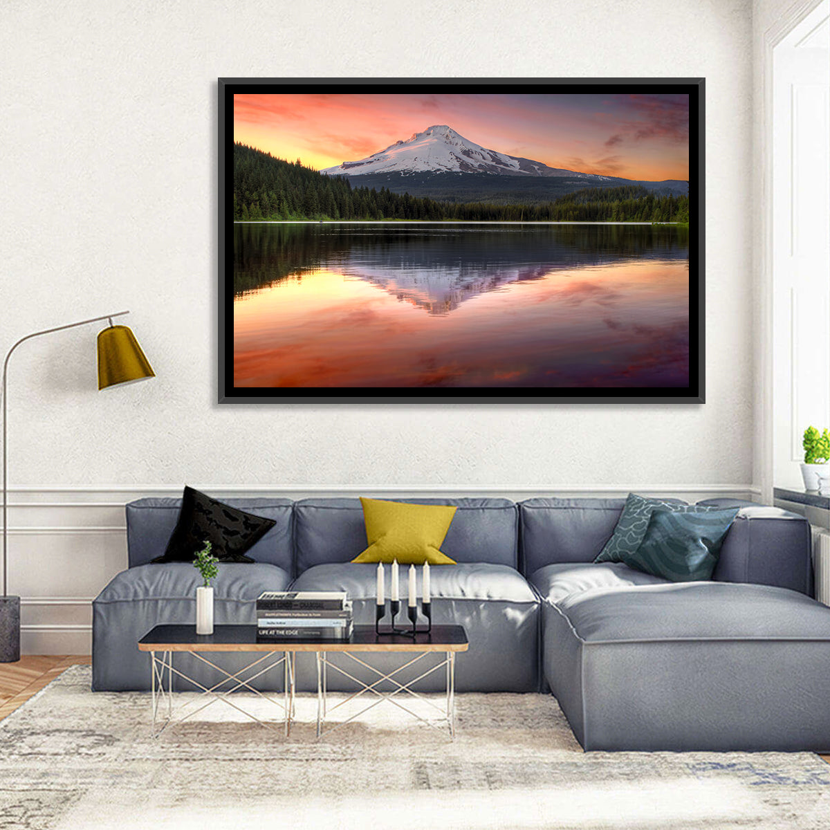 Mount Hood Reflected at Trillium Lake Wall Art