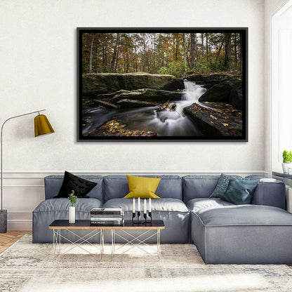 Cheaha Falls Autumn Waterfall Wall Art