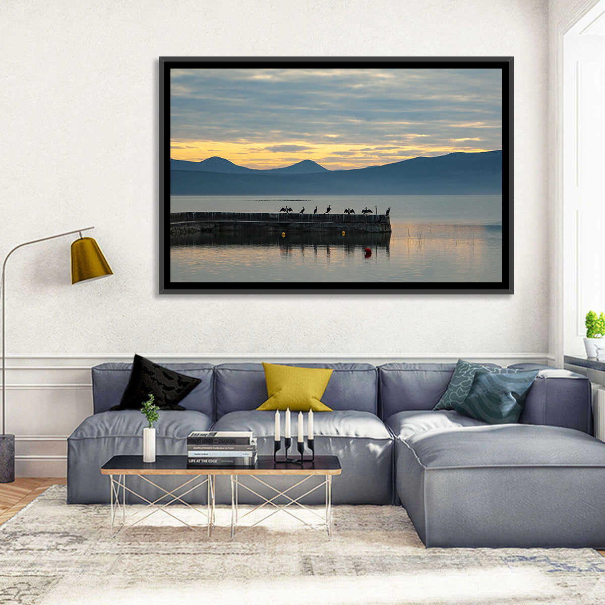 Lake Vrana Pier at Sunset Wall Art