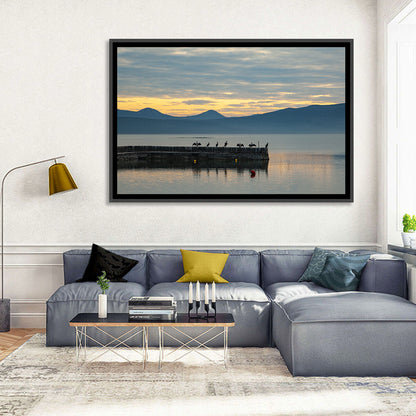 Lake Vrana Pier at Sunset Wall Art