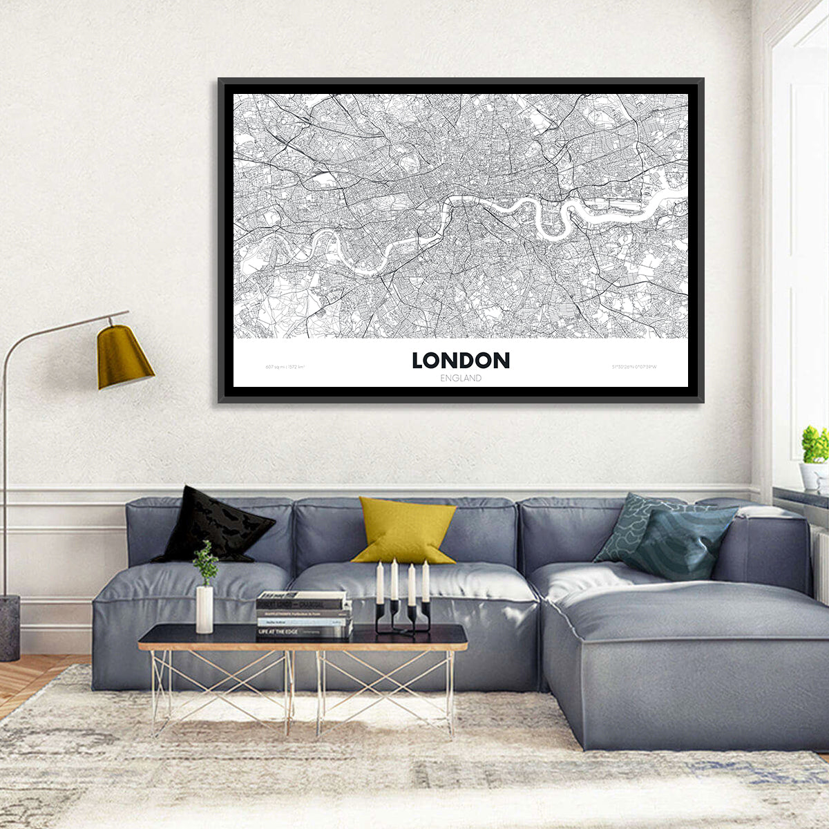 London River Map Wall Art