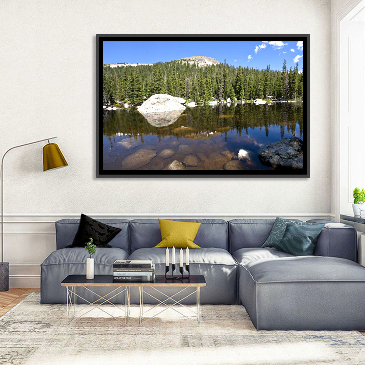 Colorado Forest Lake Reflection Wall Art
