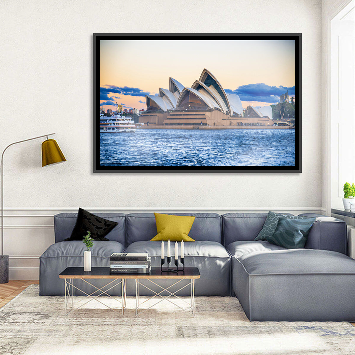 Sydney Opera House at Dusk Wall Art in a room, landscape