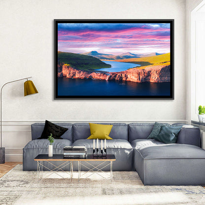 Sørvágsvatn Sunset Wall Art